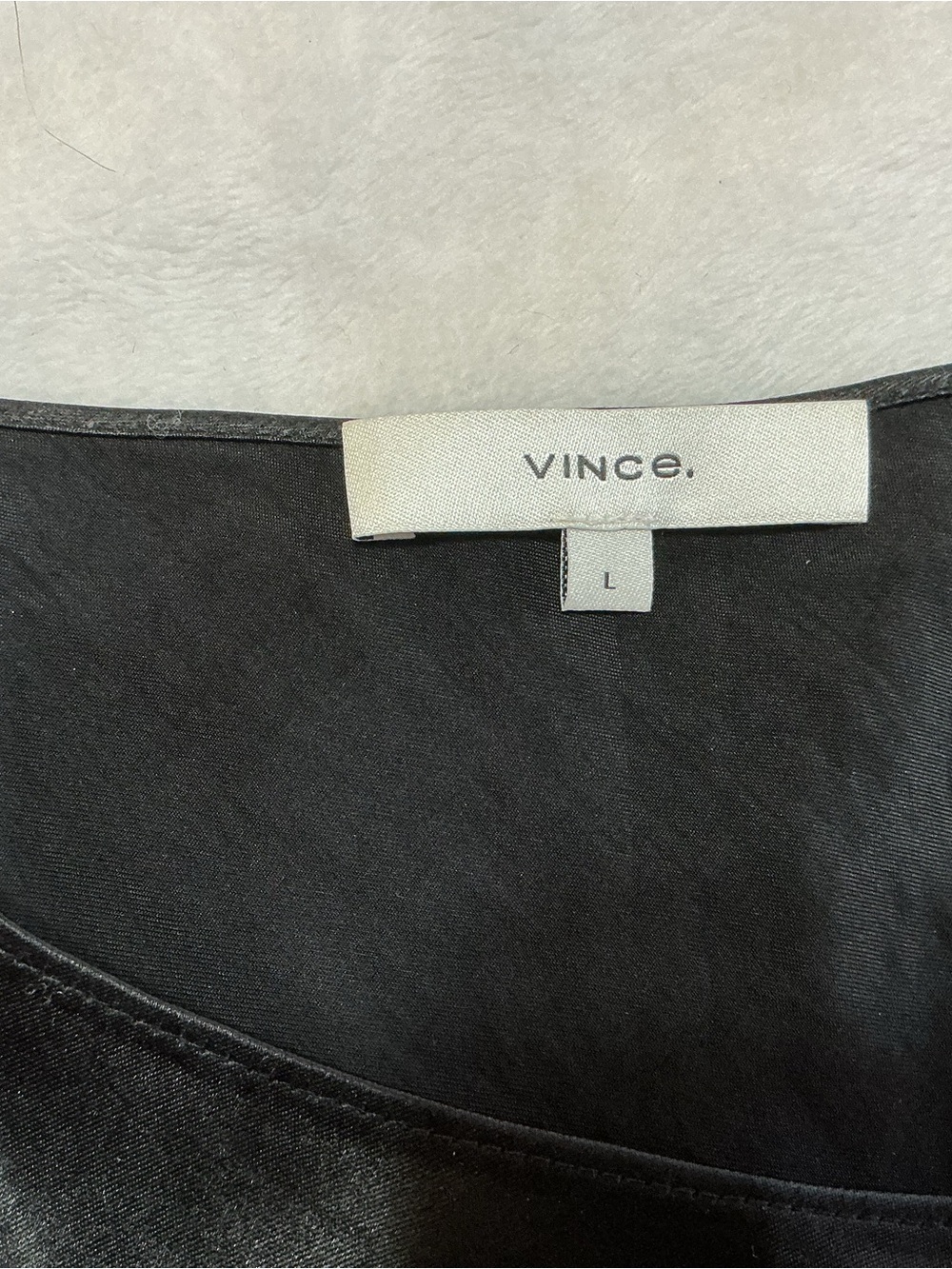 Vince Black Satin Slip Midi Dress with Spaghetti Straps Size L - Picture 6 of 11